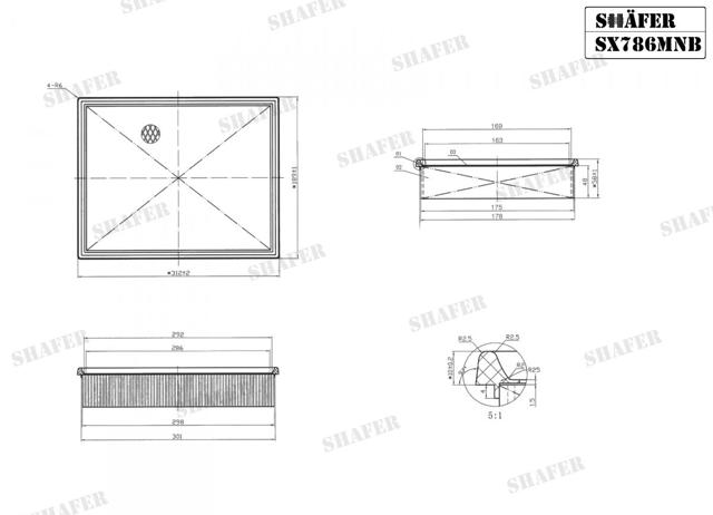 Фільтр повітряний Shafer SX786MNB