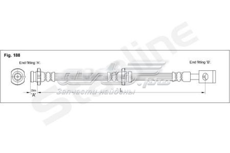 Шланг гальмівний передній Starline HABH1272