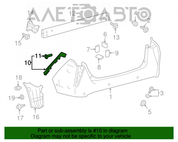 Кронштейн бампера заднього, правий FPS FP7056962 ціна, від 21.22 USD
