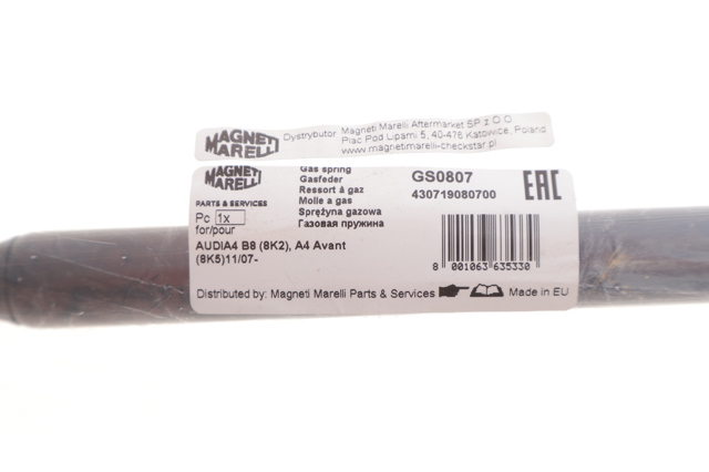 Купити 430719080700 Magneti Marelli Амортизатор під капот