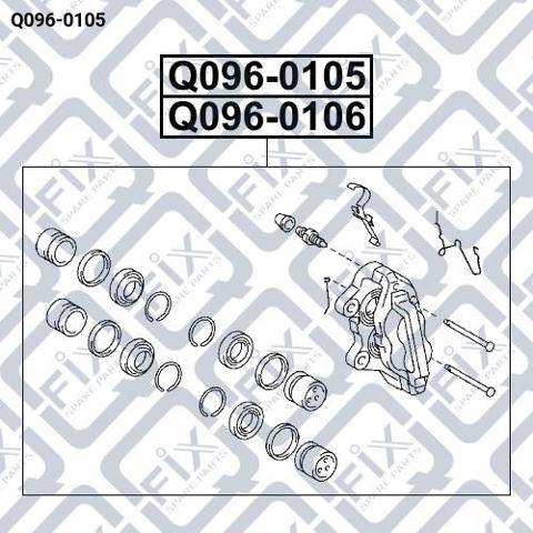 Супорт гальмівний передній лівий Q-fix Q0960105 ціна, від 70.55 USD