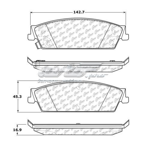 Задні гальмівні колодки Centric Parts 10211940 ціна, від 29.46 USD