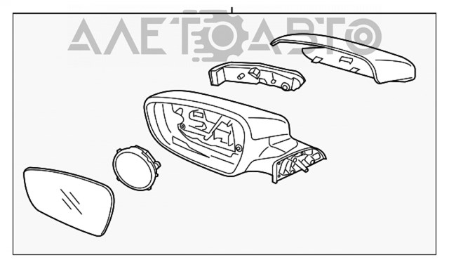 Праве бічне дзеркало Hyundai/Kia 87620A7200 ціна, від 125.97 USD