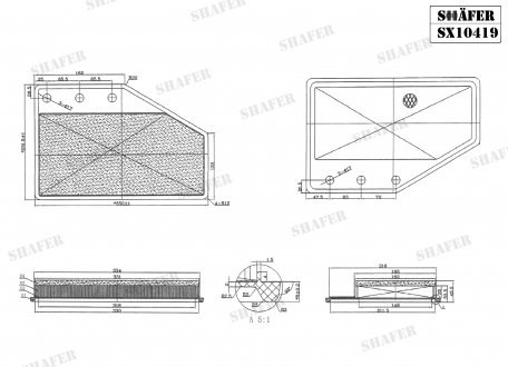 SX10419 Shafer Повітряний фільтр двигуна