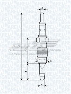 Купити 062900011304 Magneti Marelli Свічка накалу