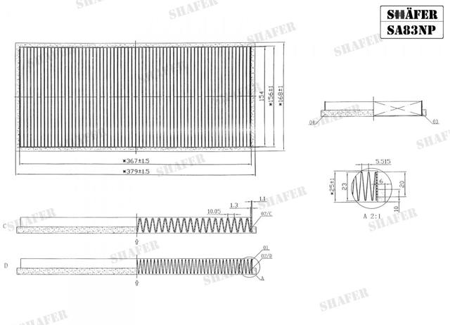 Повітряний фільтр салону Shafer SA83NP