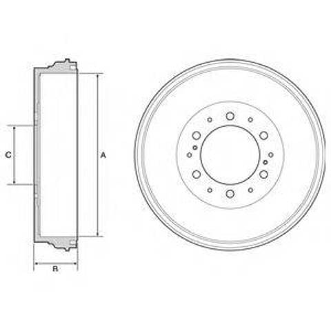 Барабан гальмівний задній BF537 Delphi