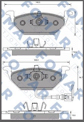 Колодки гальмівні передні, дискові FO687781 Fomar Roulunds