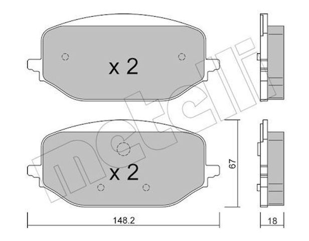 Передні тормозні колодки 1647880280 Peugeot/Citroen