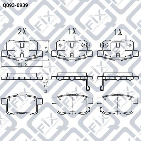Задні дискові колодки Q-fix Q0930939