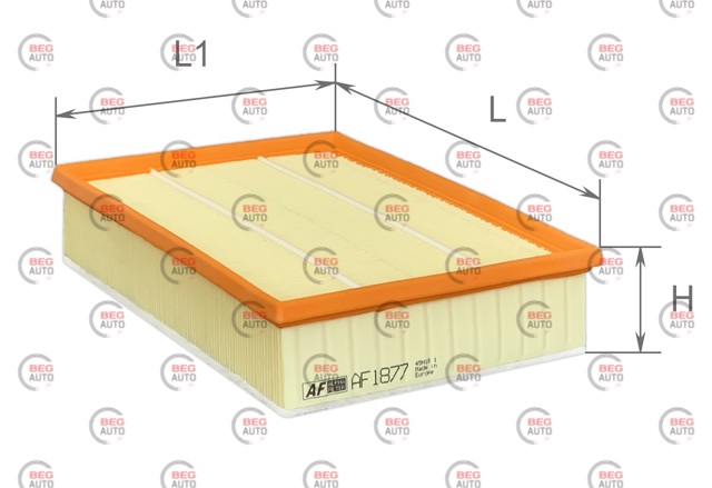 Елемент повітряного фільтра Alpha Filter AF1877 ціна, від 4.24 USD