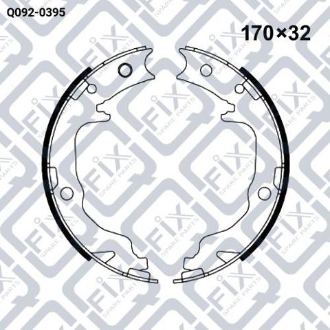 Колодки ручника Q0920395 Q-fix