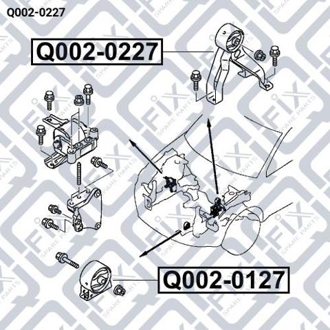 Купити Q0020227 Q-fix Задня опора двигуна