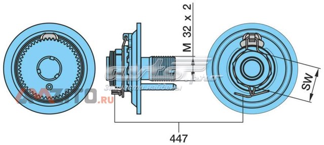 Гайка маточини задньої BPW 0900137030 ціна, від 41.37 USD
