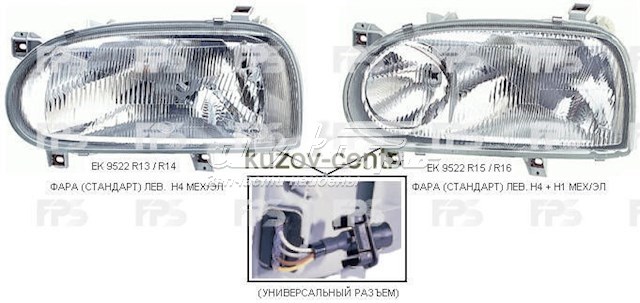 Фара ліва FP9522R15E FPS