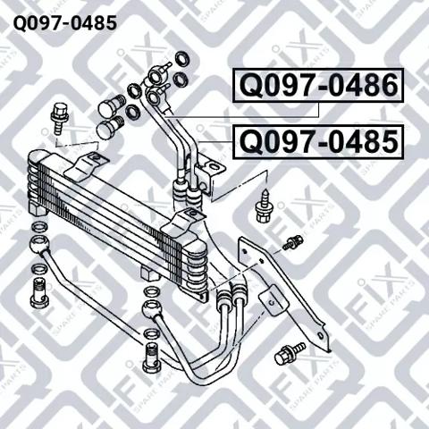 Трубка/шланг масляного радіатора, високого тиску Q-fix Q0970485 ціна, від 64.80 USD