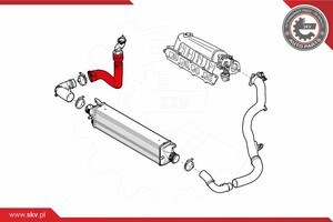 Шланг/патрубок інтеркулера, правий 51849297 Fiat/Alfa/Lancia