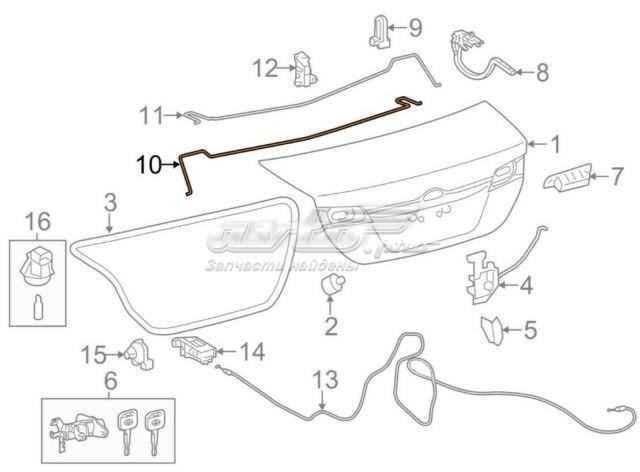 6453106232 Toyota Амортизатор кришки багажника / двері 3/5-ї задньої