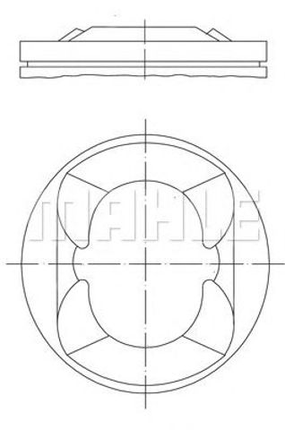 Поршень в комплекті на 1 циліндр, STD 081PI00110000 Mahle Original
