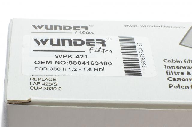 Повітряний фільтр салону Wunder WPK421