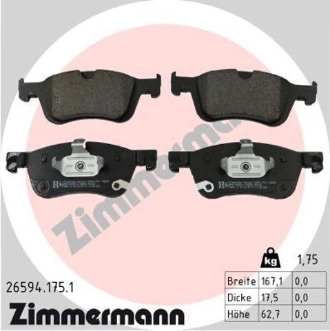Гальмівні колодки Nissan/Infiniti D10606RN0A ціна, від 66.31 USD