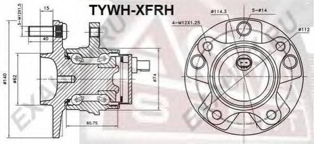 Маточина колеса передня Koyo 3DACF027F8BS ціна, від 56.76 USD