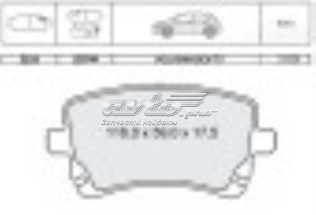 D239E Dafmi Колодки гальмівні задні, дискові