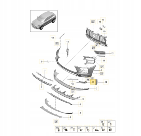  Porsche 95B807824A1E0 ціна, від 36.62 USD