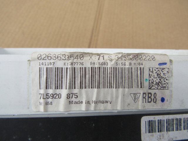 7L5920875 Porsche Щиток приладів