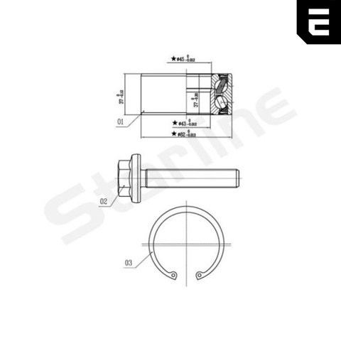 Підшипник маточини передньої/задньої Starline SLO01356 ціна, від 18.04 USD