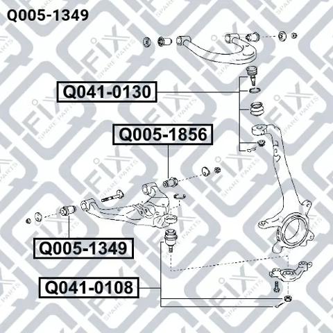 Сайлентблок нижнього важеля передньої підвіски Q-fix Q0051349 ціна, від 15.04 USD