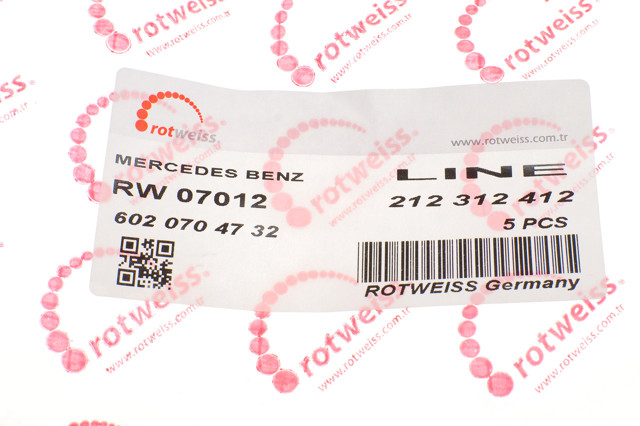 Трубка паливна, зворотня від форсунок Rotweiss RW07012 ціна, від 9.84 USD