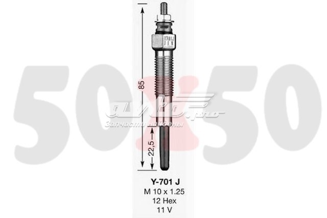 Свіча накалу NGK Y701J ціна, від 7.33 USD