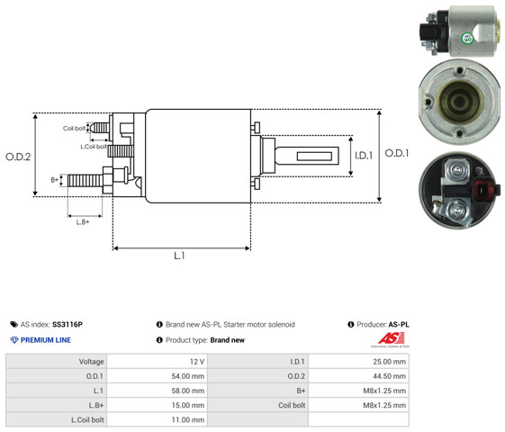 Контактор AS/Auto Storm SS3116P ціна, від 25.03 USD