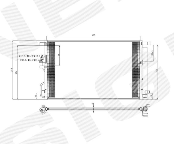 Радіатор охолодження кондиціонера Signeda RC940820