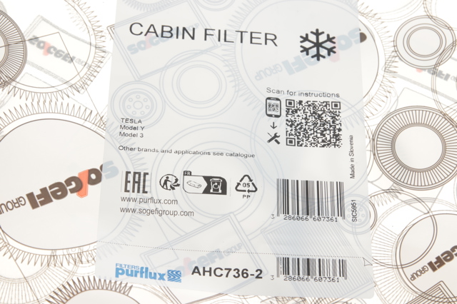 Фільтр повітряний обігрівача Purflux AHC7362 ціна, від 13.73 USD