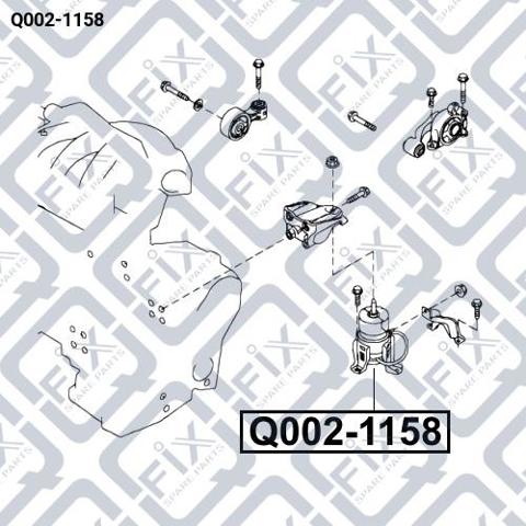 Подушка (опора) двигуна, задня Q-fix Q0021158 ціна, від 63.26 USD