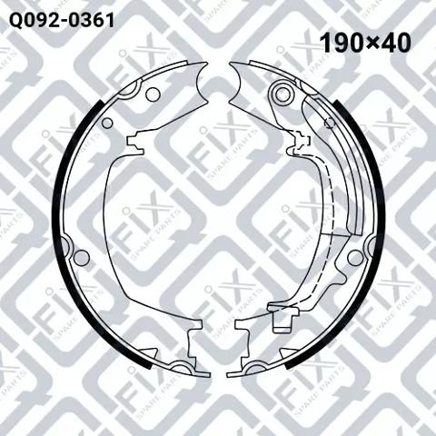 Q0920361 Q-fix Колодки гальмівні задні, барабанні