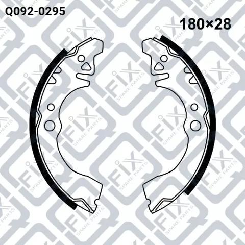 Q0920295 Q-fix Колодки гальмівні задні, барабанні