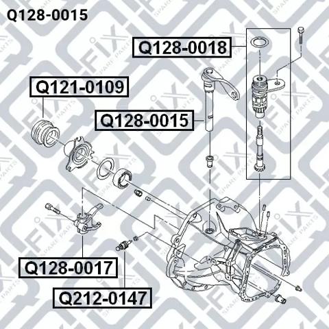 Q1280015 Q-fix Вісь вилки зчеплення