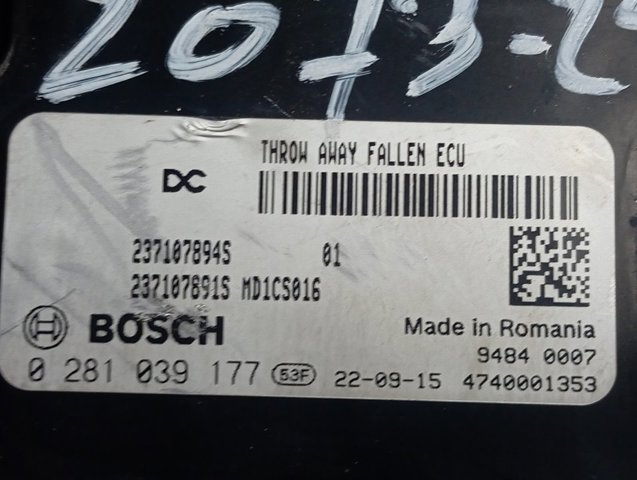Електронний блок керування двигуном 237107894S Renault (RVI)