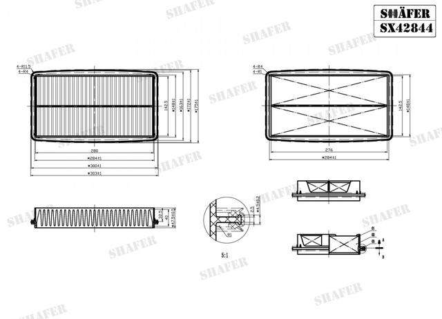 Фільтр повітряний SX42844 Shafer