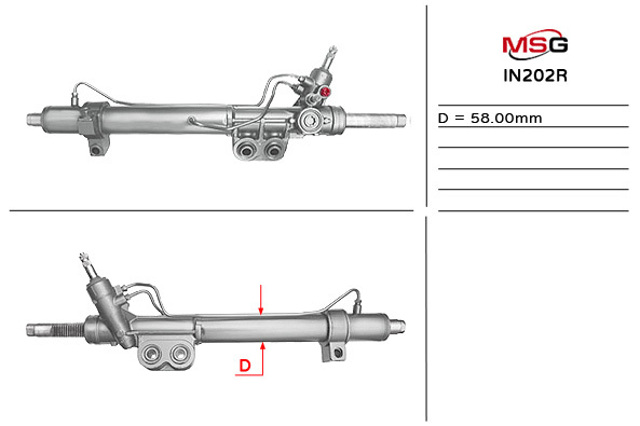 IN202R MSG Rebuilding Рейковий рульовий механізм