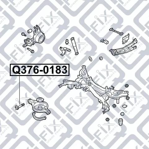 Болт кріплення заднього розвального важеля, внутрішній Q-fix Q3760183 ціна, від 5.45 USD