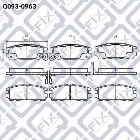 Задні дискові колодки Q-fix Q0930963