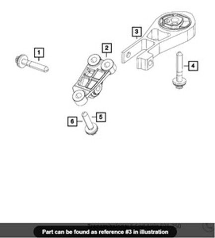 Подушка трансмісії (опора коробки передач), задня Chrysler 68402368AA
