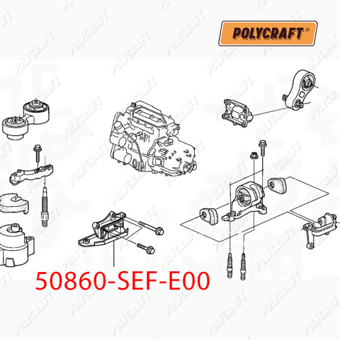 Опора кпп на Honda Accord VII CL, CM