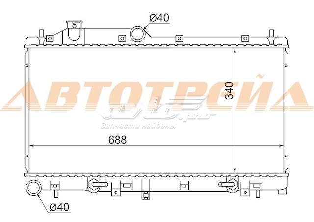 Купити SB0005BL SAT Радіатор двигуна