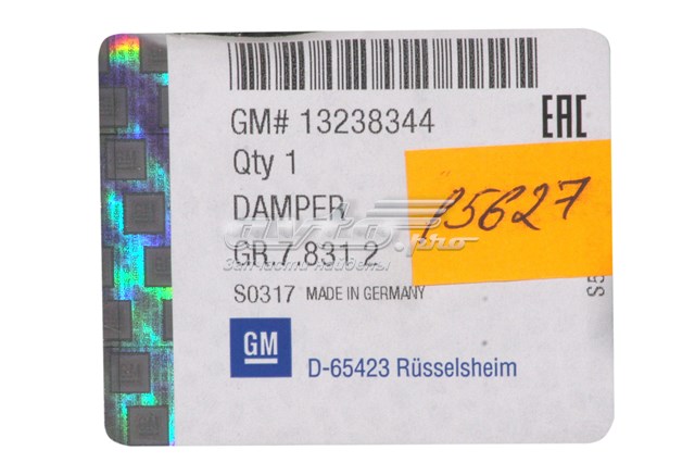 Купити 13238344 General Motors Абсорбер (наповнювач) бампера переднього