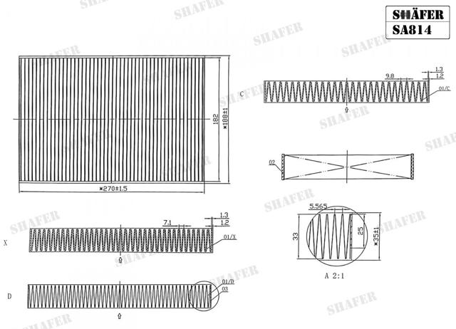 Повітряний фільтр салону Shafer SA814